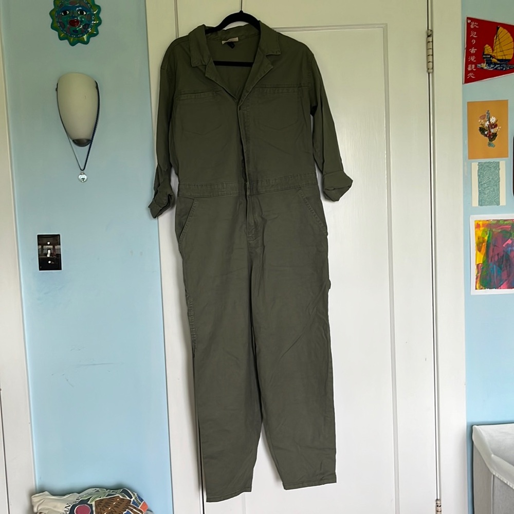 Olive green boiler suit